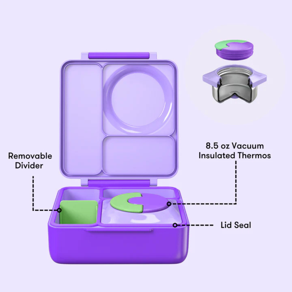 OmieBox | V2 Lunch Box, Hot & Cold Bento Box | Lilac Purple