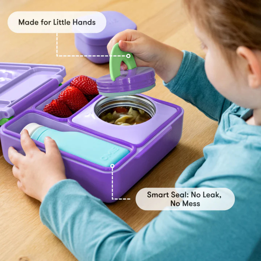 OmieBox | V2 Lunch Box, Hot & Cold Bento Box | Lilac Purple