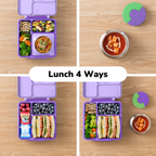 OmieBox | V2 Lunch Box, Hot & Cold Bento Box | Lilac Purple
