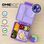 OmieBox | V2 Lunch Box, Hot & Cold Bento Box | Lilac Purple