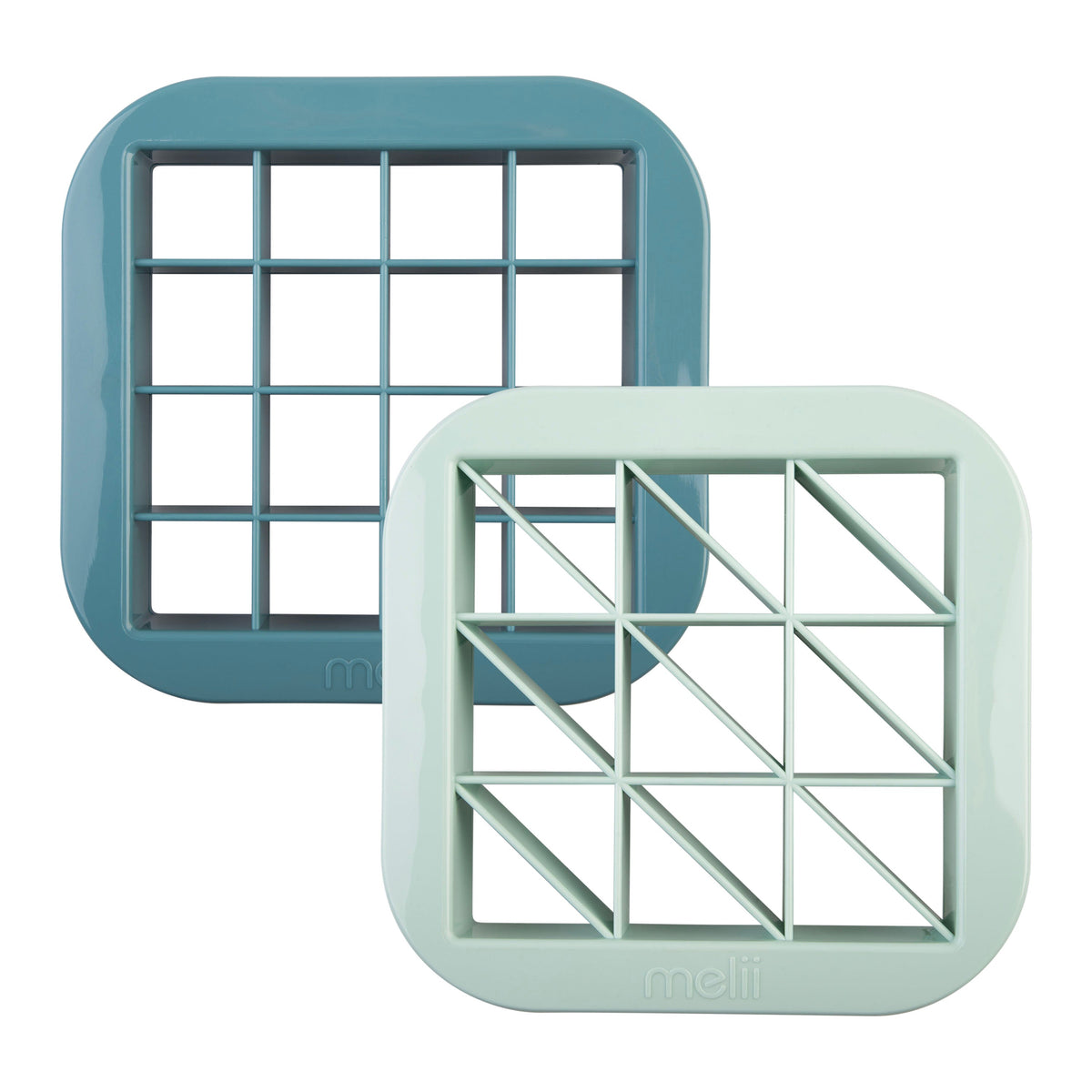 Melii Luxe | Bite Size Sandwich Cutters Set of 2 - Blue and Mint