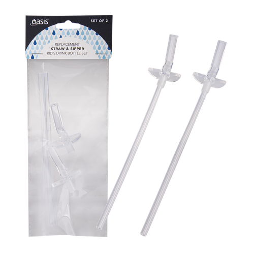 Oasis | Set of 2 Replacement Straw & Sipper Kid's Drink Bottle (550ml)