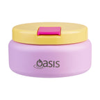 Oasis | Mini Stainless Steel Double Wall Insulated Food Flask With Quick Release Lid | Bubblegum Pink| 230ml