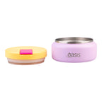 Oasis | Mini Stainless Steel Double Wall Insulated Food Flask With Quick Release Lid | Bubblegum Pink| 230ml