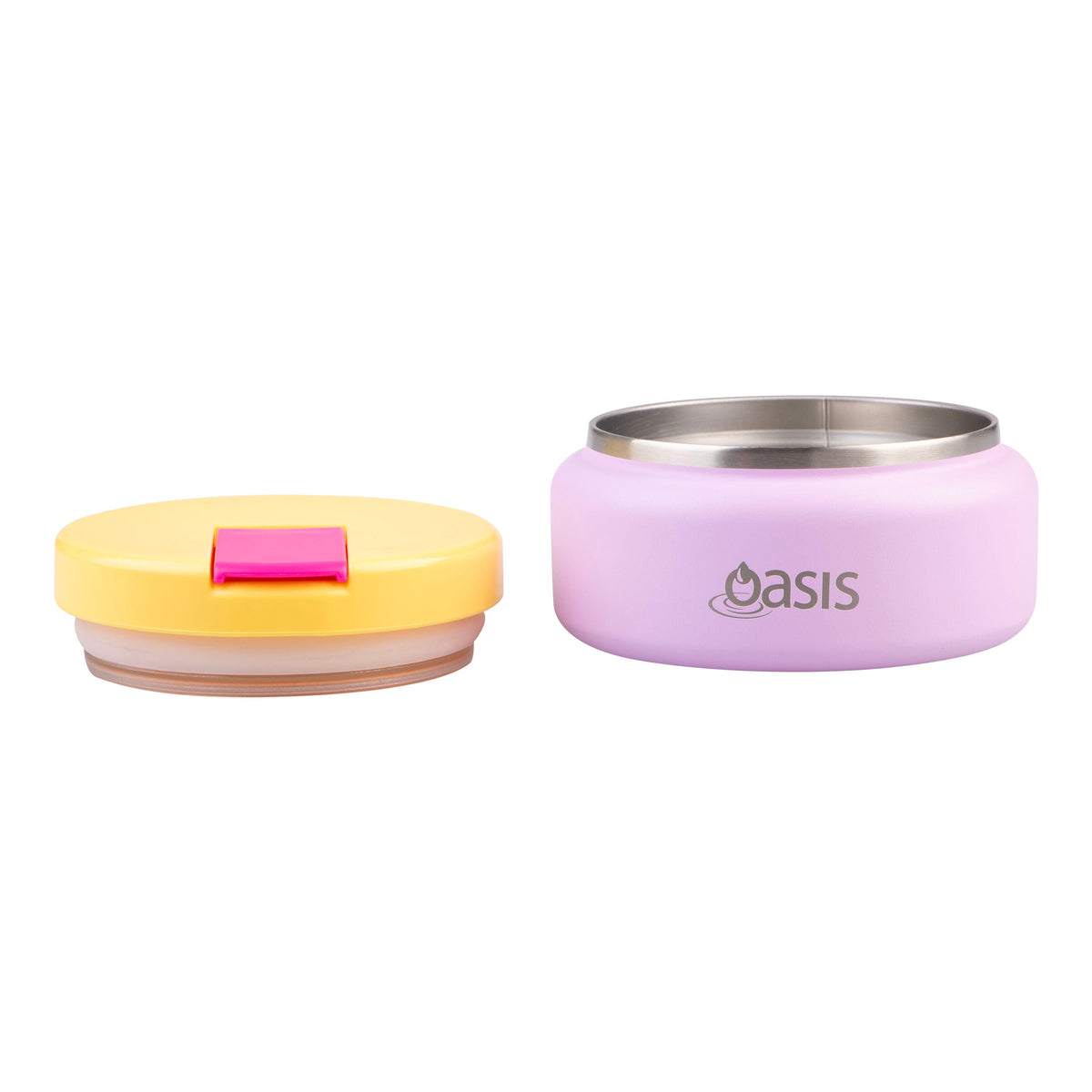 Oasis | Mini Stainless Steel Double Wall Insulated Food Flask With Quick Release Lid | Bubblegum Pink| 230ml