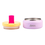 Oasis | Mini Stainless Steel Double Wall Insulated Food Flask With Quick Release Lid | Bubblegum Pink| 230ml