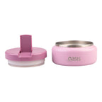 Oasis | Mini Stainless Steel Double Wall Insulated Food Flask With Quick Release Lid | Blush | 230ml