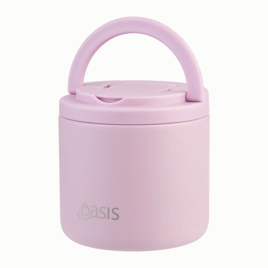 Oasis | Stainless Steel Double Wall Insulated Food Flask With Quick Release Lid & Spork | 550ml