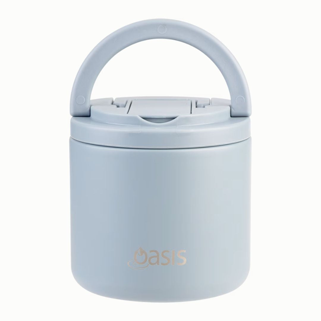 Oasis | Stainless Steel Double Wall Insulated Food Flask With Quick Release Lid & Spork | 550ml