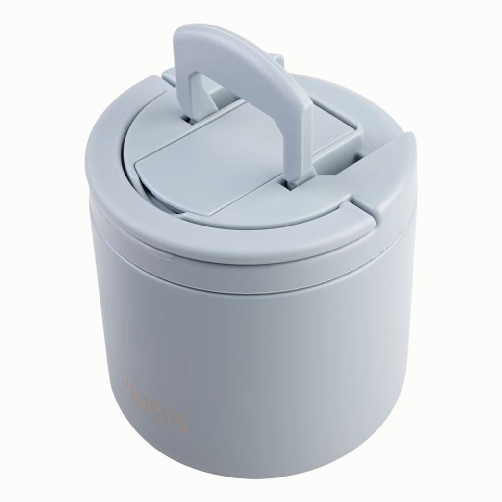 Oasis | Stainless Steel Double Wall Insulated Food Flask With Quick Release Lid & Spork | 550ml