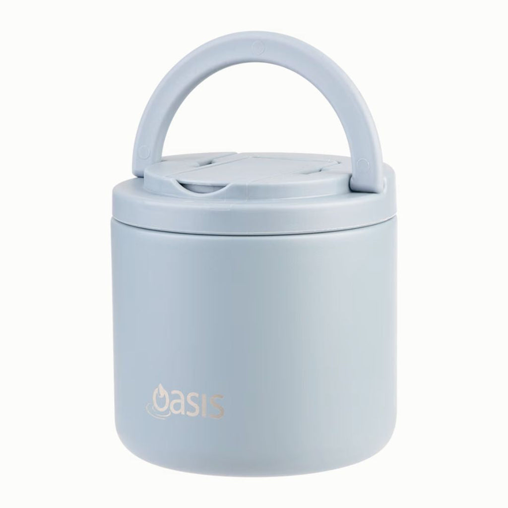 Oasis | Stainless Steel Double Wall Insulated Food Flask With Quick Release Lid & Spork | 550ml