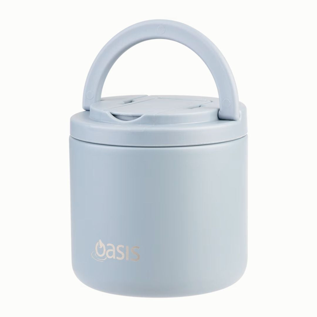 Oasis | Stainless Steel Double Wall Insulated Food Flask With Quick Release Lid & Spork | 550ml