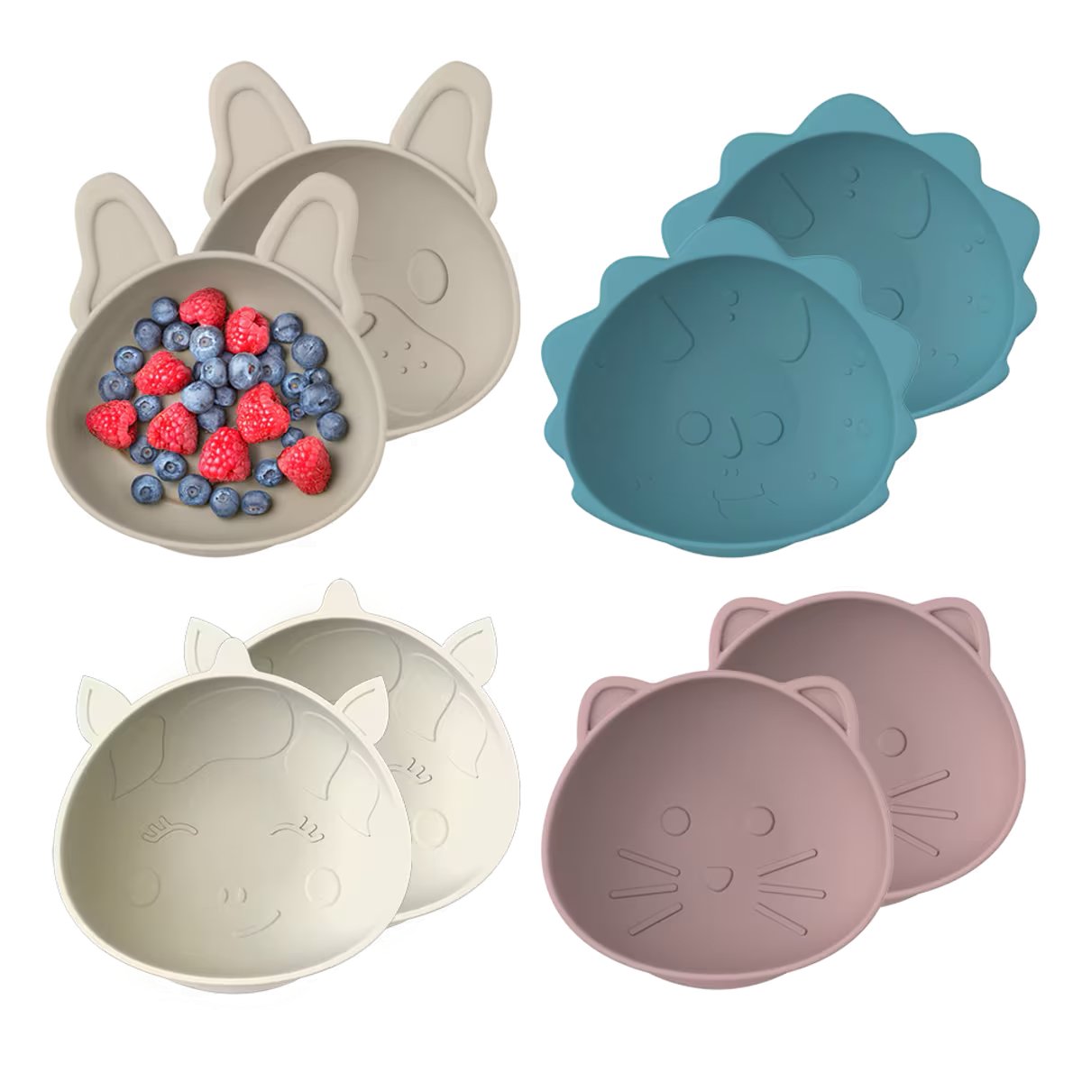 Melii Luxe | Silicone Suction Bowls | 2 Pack