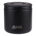 Oasis | Stainless Steel Double Wall Insulated Food Flask With Quick Release Lid & Spork | 550ml