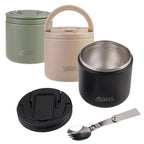 Oasis | Stainless Steel Double Wall Insulated Food Flask With Quick Release Lid & Spork | 550ml