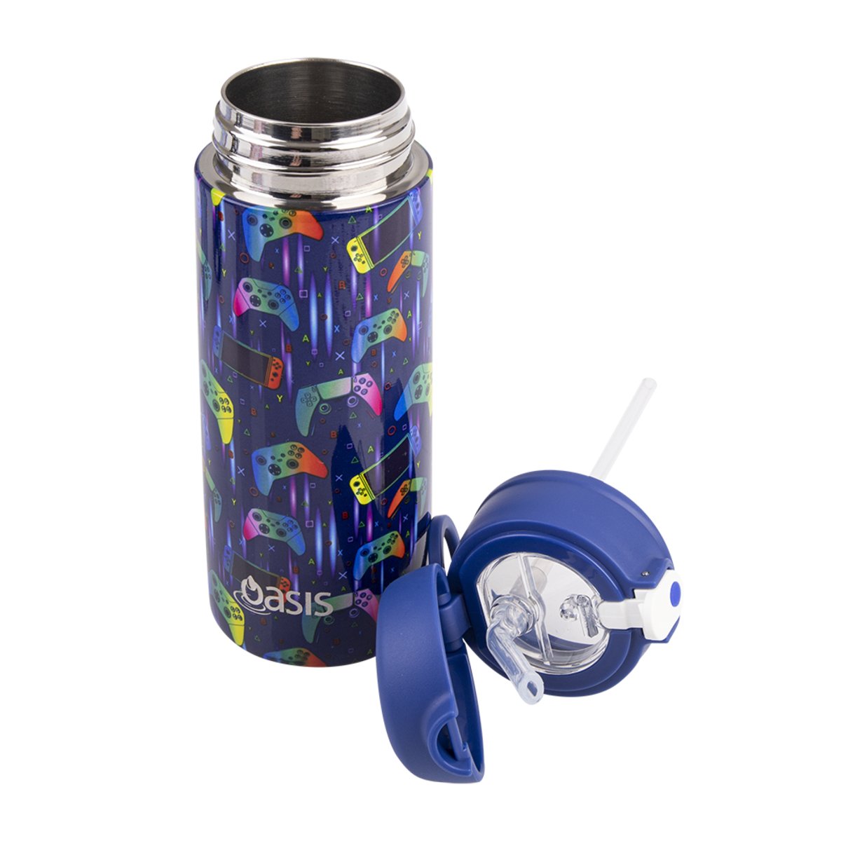 Oasis | Kids Insulated Drink Bottle with Sipper Straw | 550ml
