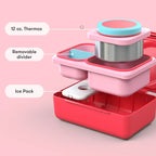 OMIEBOX UP | Hot & Cold | Bento Lunch Box | Cherry Pink