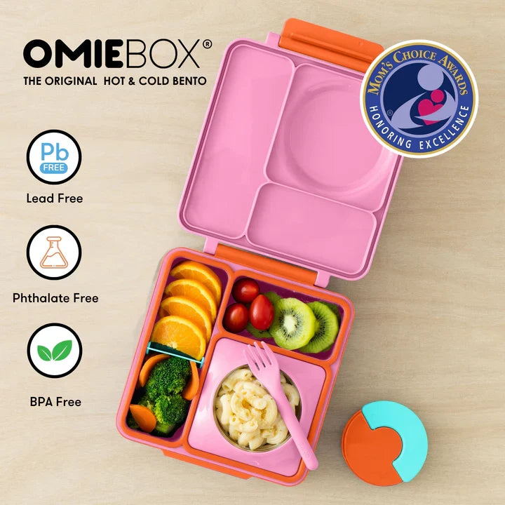 OmieBox | V2 Lunch Box, Hot & Cold Bento Box | Pink Berry