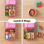 OmieBox | V2 Lunch Box, Hot & Cold Bento Box | Pink Berry