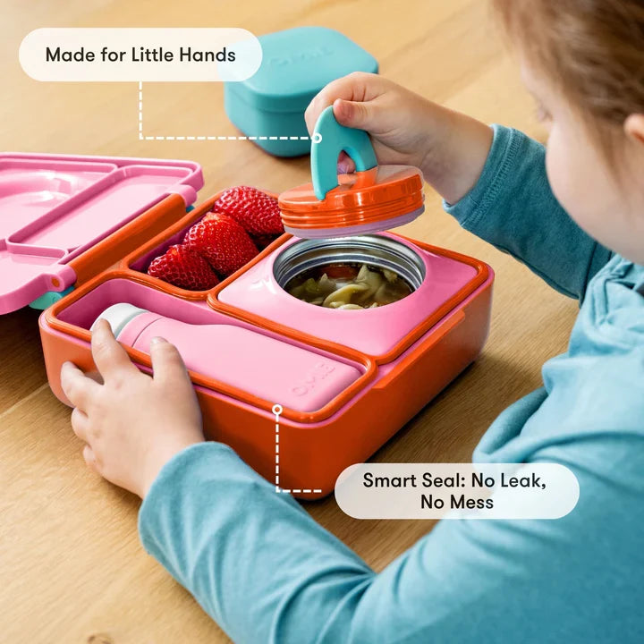 OmieBox | V2 Lunch Box, Hot & Cold Bento Box | Pink Berry