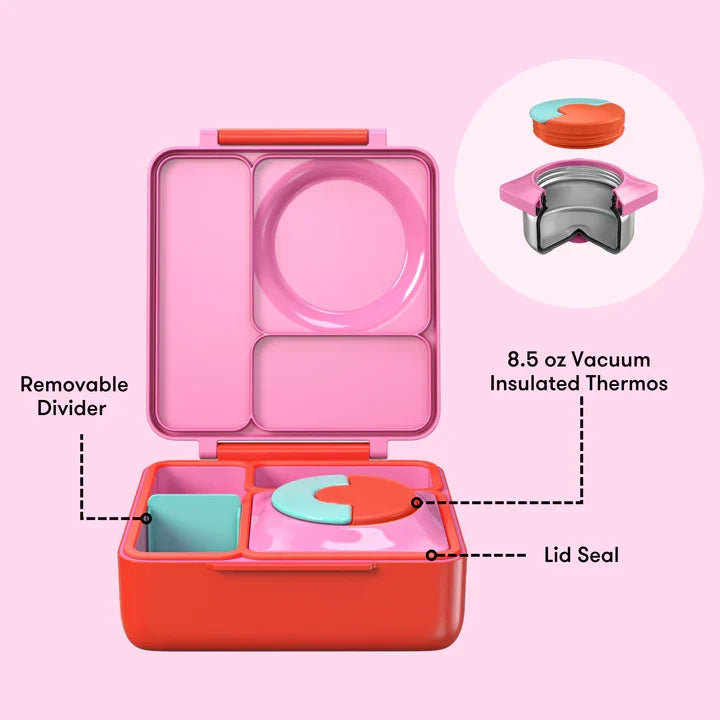 OmieBox | V2 Lunch Box, Hot & Cold Bento Box | Pink Berry