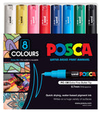 POSCA PC1M Paint Marking Pen - ASSORTED COLOURS - Set of 8