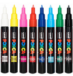 POSCA PC1M Paint Marking Pen - ASSORTED COLOURS - Set of 8