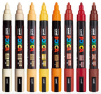 POSCA PC5M Paint Marking Pen - WARM COLOURS - Set of 8