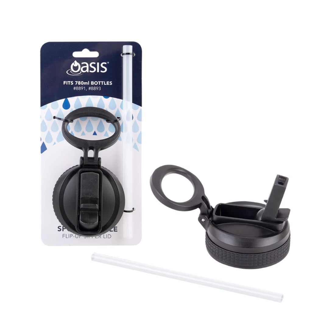 Oasis |  Sports Bottle Flip-Up Sipper Lid W/Straw (Fits 780ml)