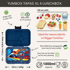 Yumbox Tapas | XL Lunchbox | 4 Compartments