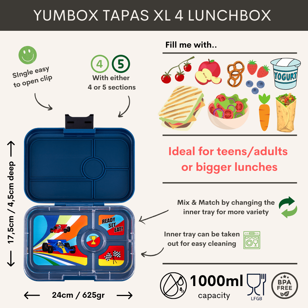 Yumbox Tapas | XL Lunchbox | 4 Compartments