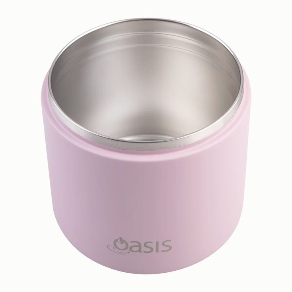 Oasis | Stainless Steel Double Wall Insulated Food Flask With Quick Release Lid & Spork | 550ml