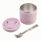 Oasis | Stainless Steel Double Wall Insulated Food Flask With Quick Release Lid & Spork | 550ml