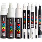 POSCA Assorted Tips - White ink colour Only - 8 Pack
