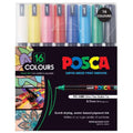 POSCA PC1MR Paint Marking Pen - ASSORTED COLOURS- Set of 16