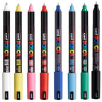POSCA PC1MR Paint Marking Pen - ASSORTED COLOURS- Set of 8