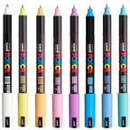 POSCA PC1MR Paint Marking Pen - SOFT PASTEL COLOURS - Set of 8
