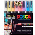 POSCA PC3M Paint Marking Pen - SOFT PASTEL COLOURS - Set of 8