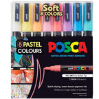 POSCA PC3M Paint Marking Pen - SOFT PASTEL COLOURS - Set of 8