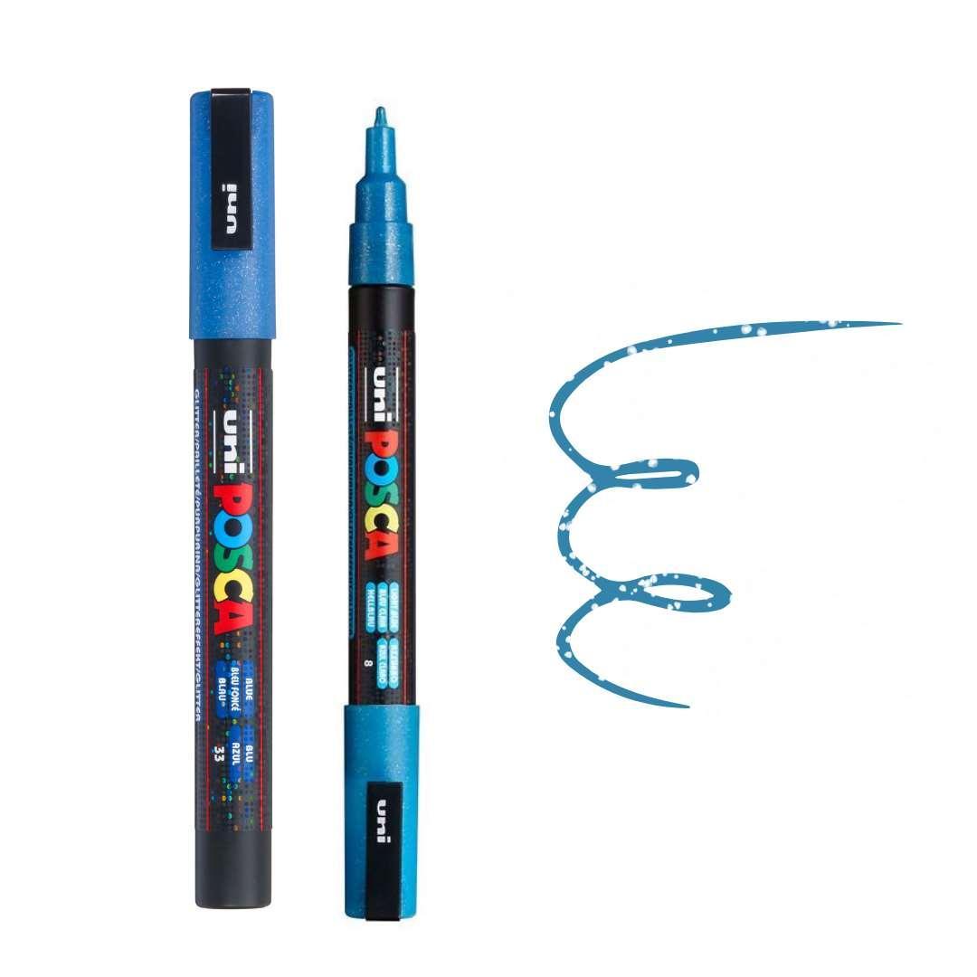 POSCA PC3ML Paint Pen - GLITTER BLUE