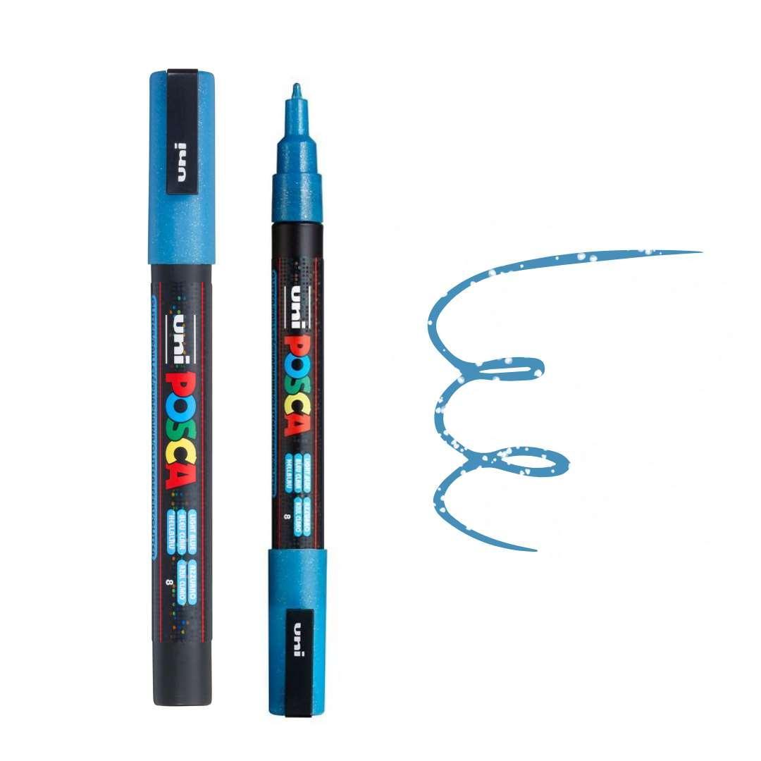 POSCA PC3ML Paint Pen - GLITTER LIGHT BLUE