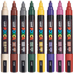 POSCA PC5M Paint Marking Pen - DARK COLOURS - Set of 8