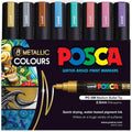 POSCA PC5M Paint Marking Pen - METALLIC COLOURS - Set of 8