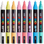 POSCA PC5M Paint Marking Pen - SOFT PASTEL COLOURS - Set of 8