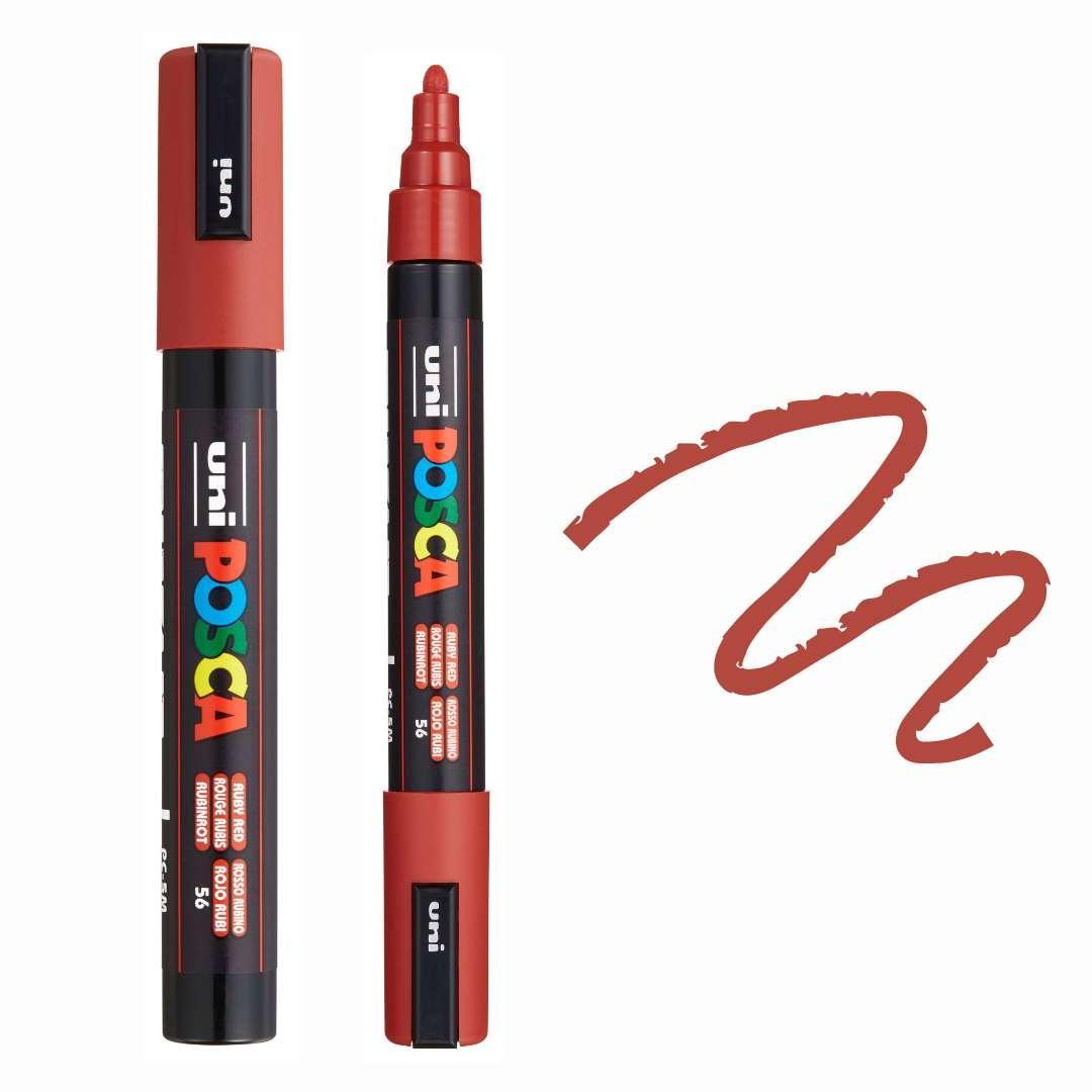 POSCA PC5M Paint Pen - RUBY RED