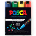 POSCA PC7M Paint Marking Pen - ASSORTED COLOURS - Set of 4