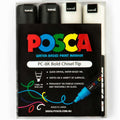 POSCA PC8K Paint Marking Pen - BLACK & WHITE - 4 Pack