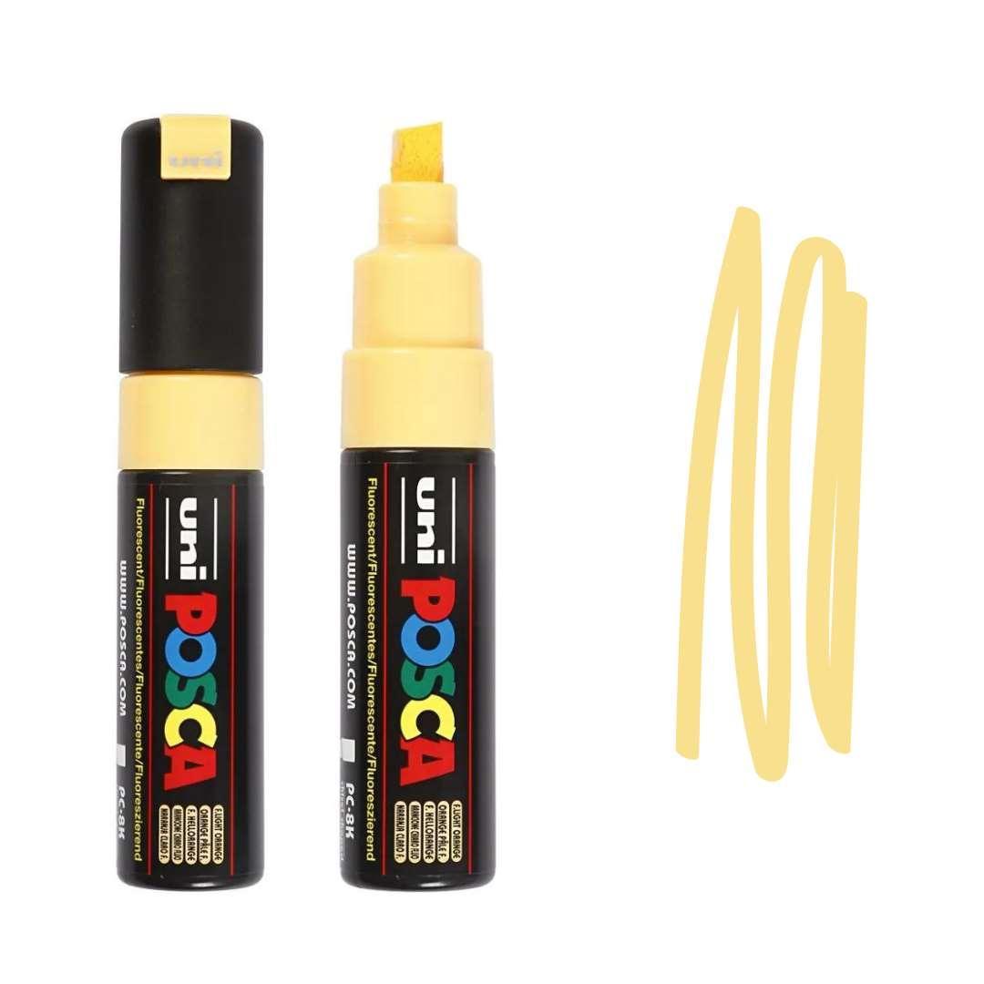 POSCA PC8K Paint Pen - FLUORESCENT LIGHT ORANGE