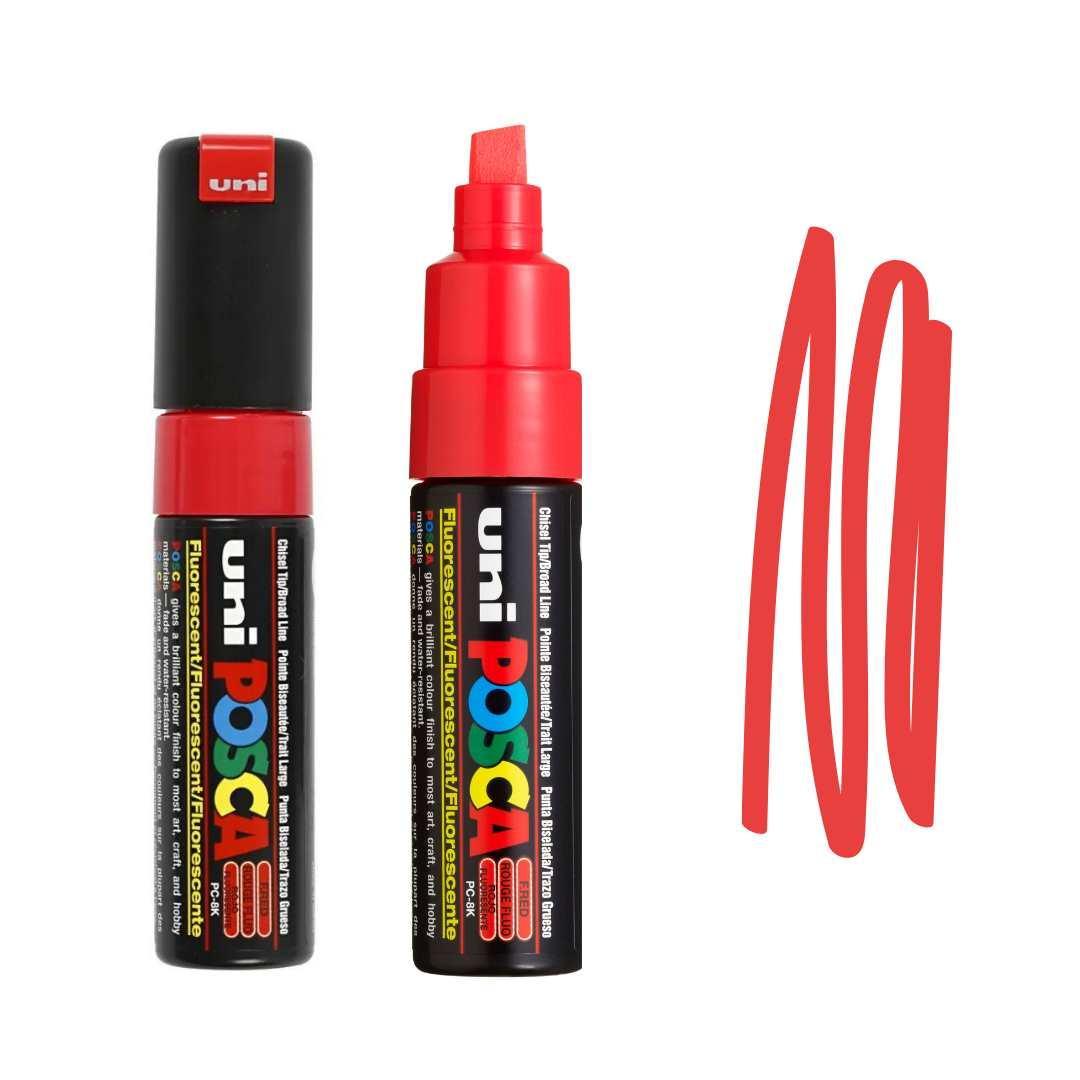 POSCA PC8K Paint Pen - FLUORESCENT RED